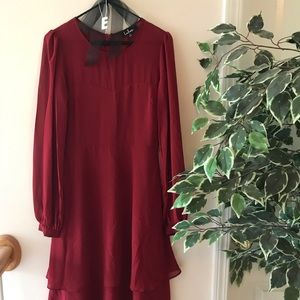 🍷New Semi-Sheer Tiered Dress with Sweetheart Neckline